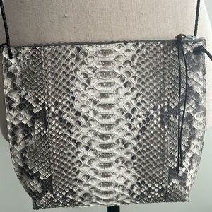 B.MAY PYTHON CROSSBODY POUCH BAG